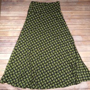 LuLaRoe XL Maxi Skirt Green Black